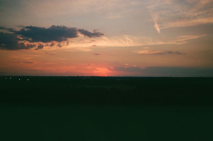 Sunset over the hills